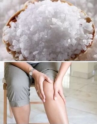 Salt in the treatment of the knee
