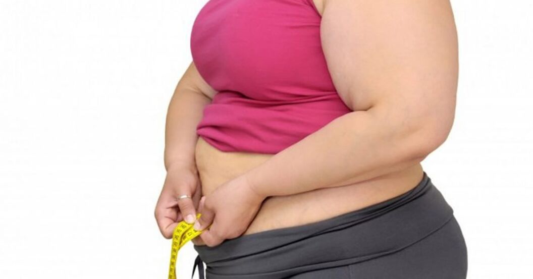 Excess weight provokes pain in the lumbar region